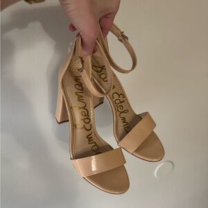Sam Edelman Nude Block Heel Sandals